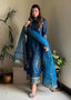 3-Pcs Laam Unstitched Embroidered Silk Suit & Organza Dupatta